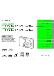 Fujifilm FinePix J12 manual. Camera Instructions.